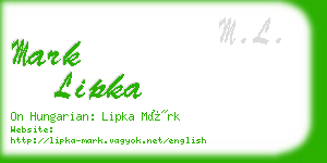 mark lipka business card